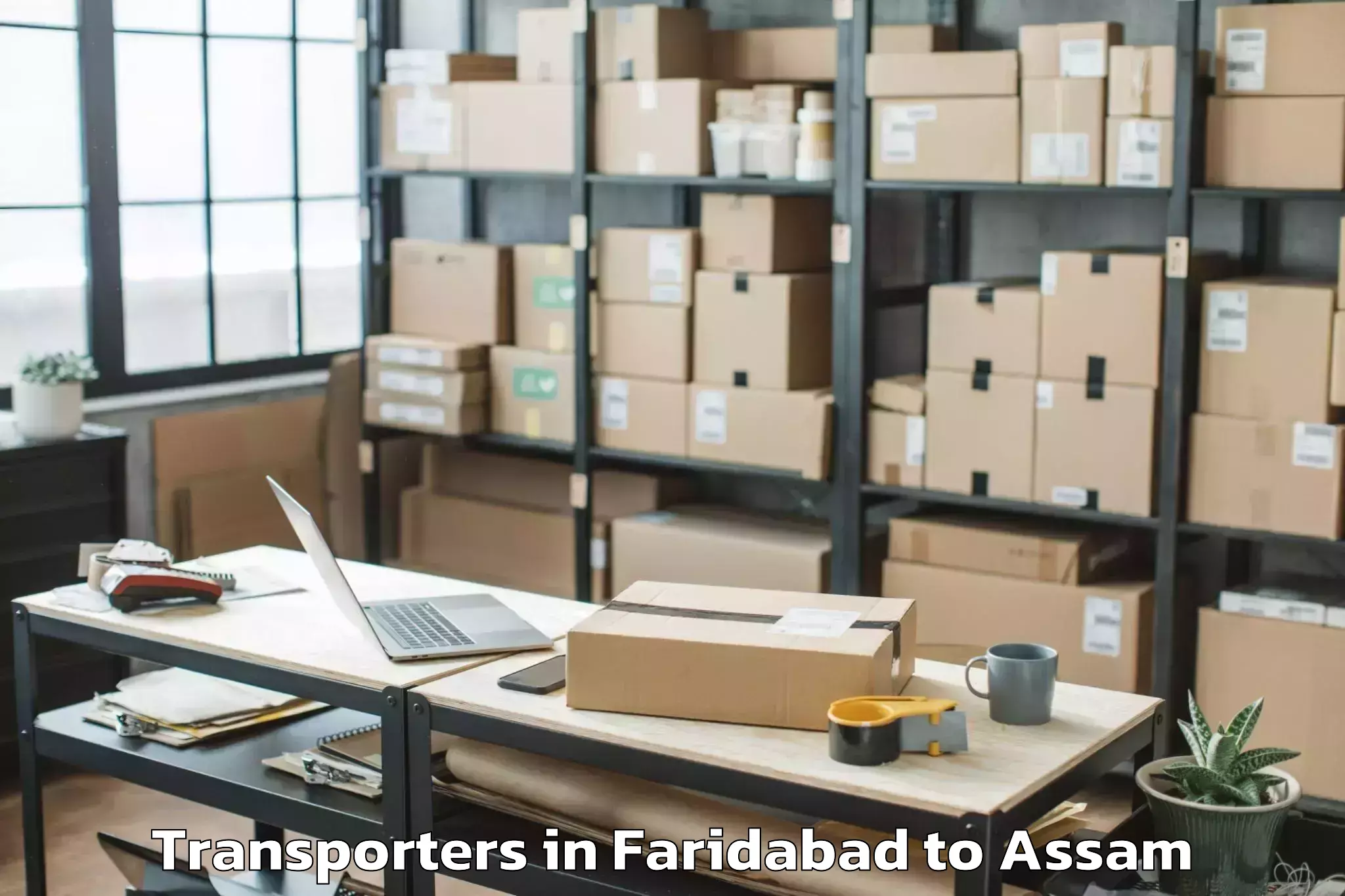 Top Faridabad to Pachim Nalbari Transporters Available